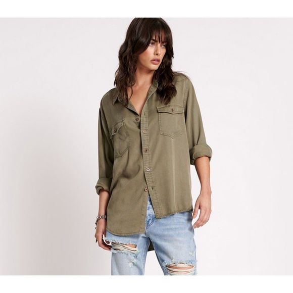 ONE‎ TEASPOON Cut Off Original Liberty Button Down NWOT Sz S - Picture 2 of 5